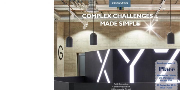 RoC Consulting Sponsors PlaceNW Manchester Offices and Workspace Update - 26 September 2019